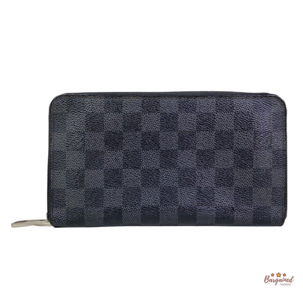 Authentic Louis Vuitton Damier Graphite Canvas Zippy Organizer Large Wallet